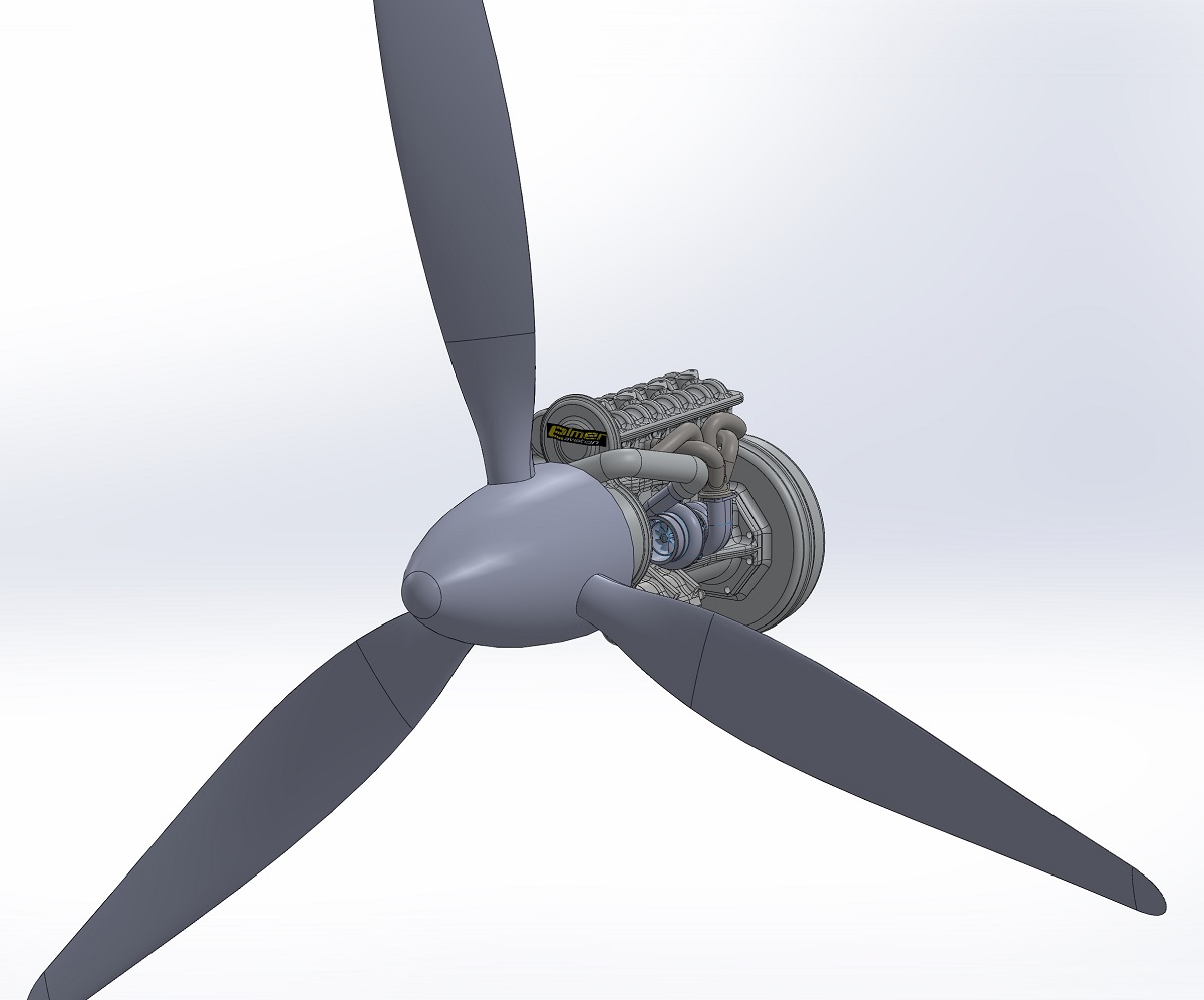 Kára engine with 65" prop